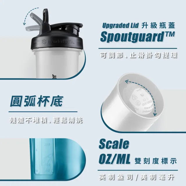 【Blender Bottle】美國原裝Classic-V2大容量防漏搖搖杯45oz/1330ml(blenderbottle/運動水壺/搖搖杯)