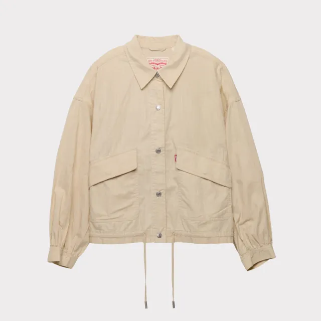 【LEVIS】女款 休閒外套 雙口袋 收腰綁帶 舒適外套 熱賣單品 002YL-0001