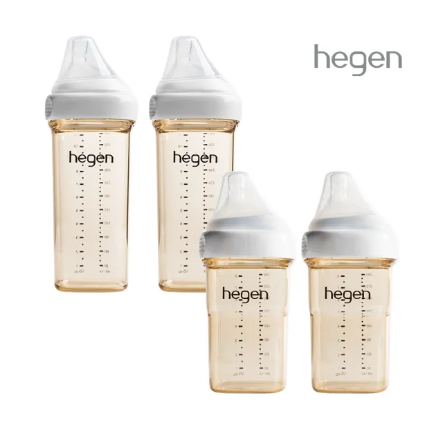 【hegen】總代理｜換瓶成長組(240ml雙瓶+330ml雙瓶)_白