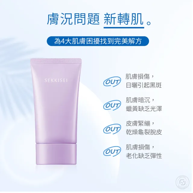 【KOSE 高絲】雪肌精漾活UV全效防曬飾底乳SPF35/PA+++贈澄白薏透露30ml