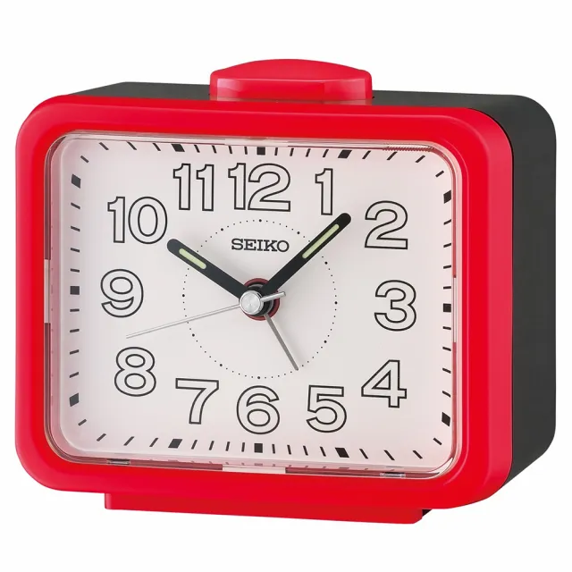 【SEIKO 精工】滑動式靜音秒針 大數字鬧鐘-5色可選 雙11 送禮(QHK061系列/速)