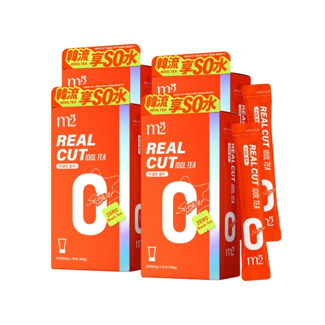 【m2 美度】超能康普茶 無糖紅茶4盒(10入/盒)