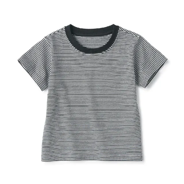 【MUJI 無印良品】幼兒容易穿脫天竺圓領短袖T恤(共6色)