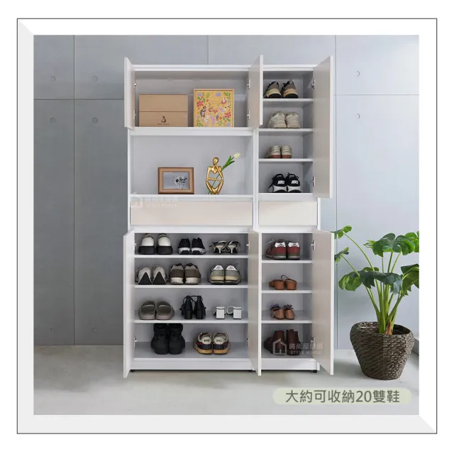 【時尚屋】[GZ13]沃堤思4尺LED燈鞋櫃GZ13-079+081(台灣製/免組裝/鞋櫃組)