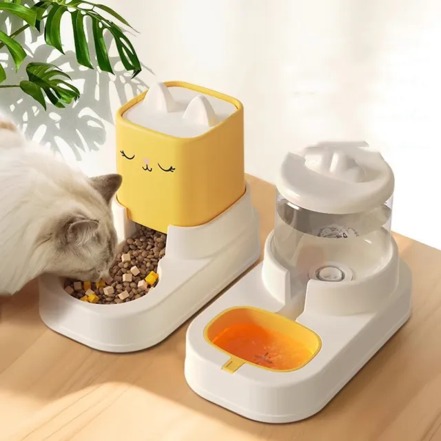 【寵物愛家】貓狗用品 寵物虹吸原理自動餵食流動飲水器(寵物用品)