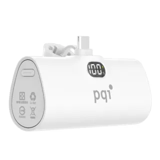 【PQI 勁永】PD05 5000mAh 20W快充USB-C口袋行動電源(本體有標示Wh瓦時 可帶上飛機)