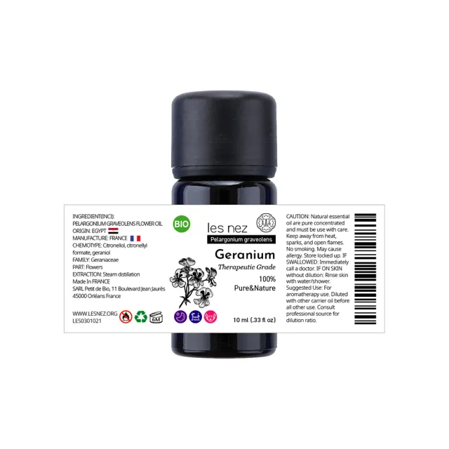 【Les nez 香鼻子】天然單方香葉天竺葵純精油 30ML(天然芳療等級)