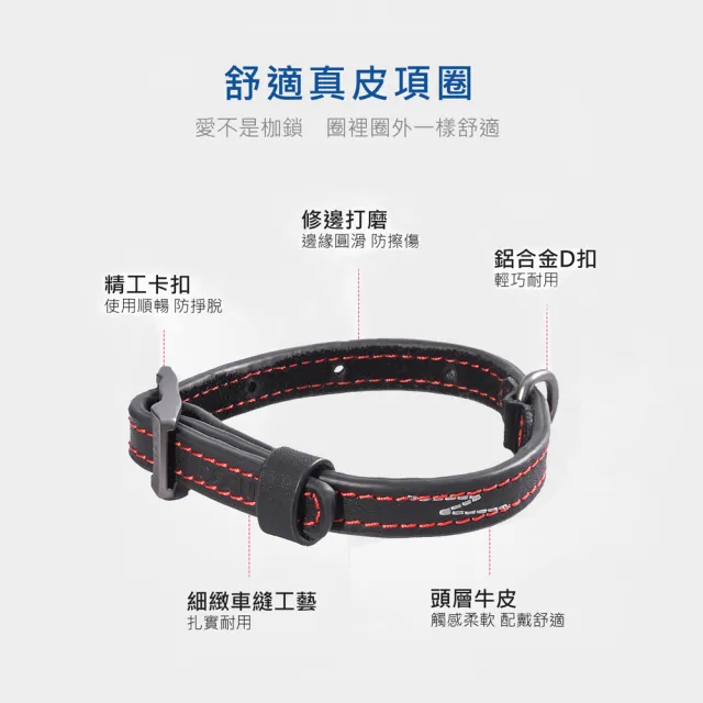 【DOGNESS多尼斯】真皮系列箭頭項圈_L號(狗項圈 狗狗項圈 真皮項圈)