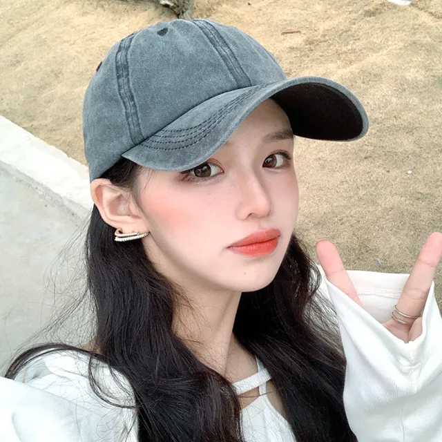 【匠心選品】水洗復古仿舊鴨舌帽(水洗棒球帽 單寧老帽 遮陽帽 潮流鴨舌帽)