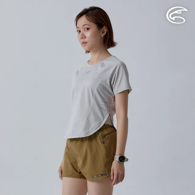 【ADISI】女超透氣智能抑菌短袖野跑衣 AL2411086 巴黎灰(抗UV 快乾 抗菌 除臭 排汗衣 運動上衣)