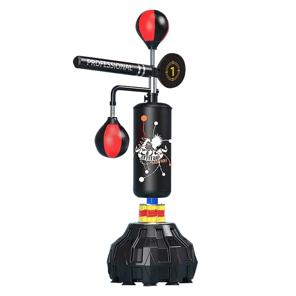 多功能拳擊反應靶 家用旋轉 躲閃 散打立式沙袋 拳擊訓練球(跆拳道格鬥訓練器材 提高反應 全家通用款)