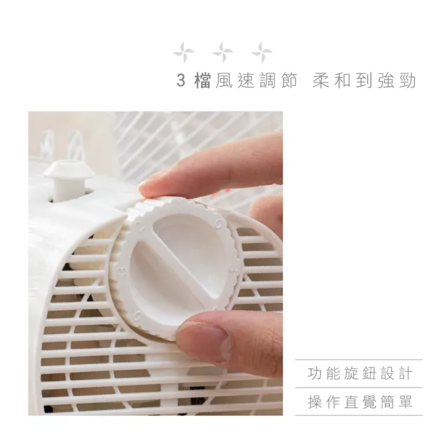 【KINYO】14吋旋鈕式AC循環扇/升降風扇/AC扇 左右擺頭/三段風速/適用4-10坪空間 ACF-1132