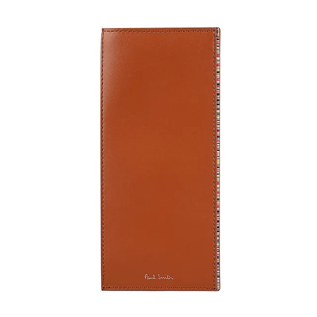 【Paul Smith】Paul Smith 金字燙印標誌牛皮眼鏡袋(咖啡)