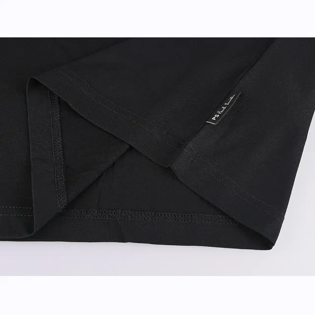 【Paul Smith】PAUL SMITH彩色英文印花LOGO純棉質圓領短袖T恤(男款/黑)