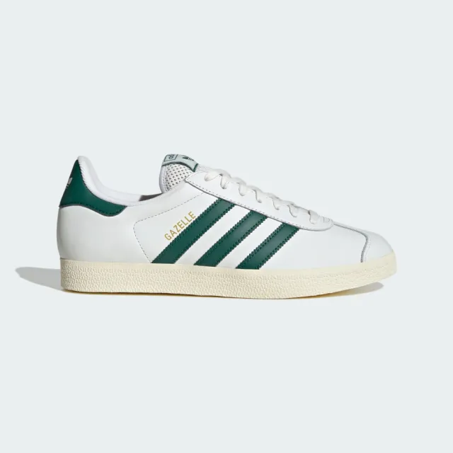 【adidas 愛迪達】休閒鞋 男鞋 運動鞋 皮革 三葉草 GAZELLE 白 JH5397(8919)