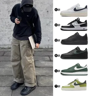 【NIKE 耐吉】運動鞋 休閒鞋 AIR FORCE 1 07 男鞋 女鞋 黑白藍綠 熊貓 膠底 AF1 多款(HF1939-100&)