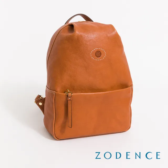 【ZODENCE 佐登司】HAN系列義大利植鞣革後背包-大(經典駝)