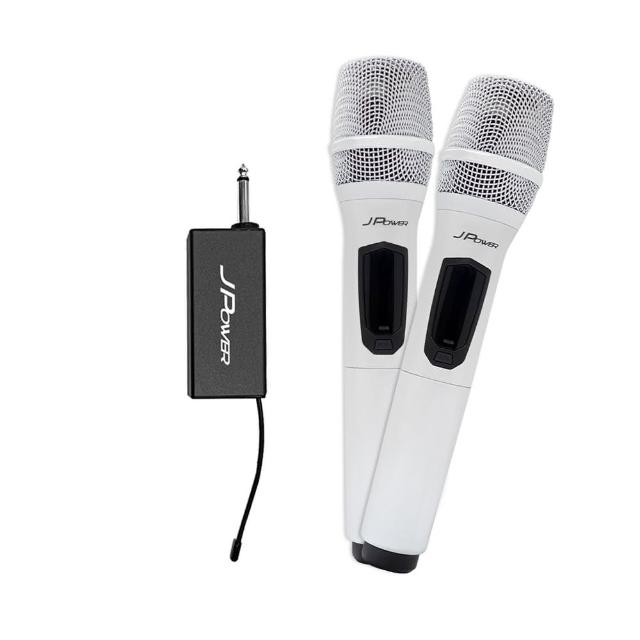 【J-POWER 杰強】新版震天雷UHF充電型無線麥克風(JP-UHF-888 雙機型 珍珠白)