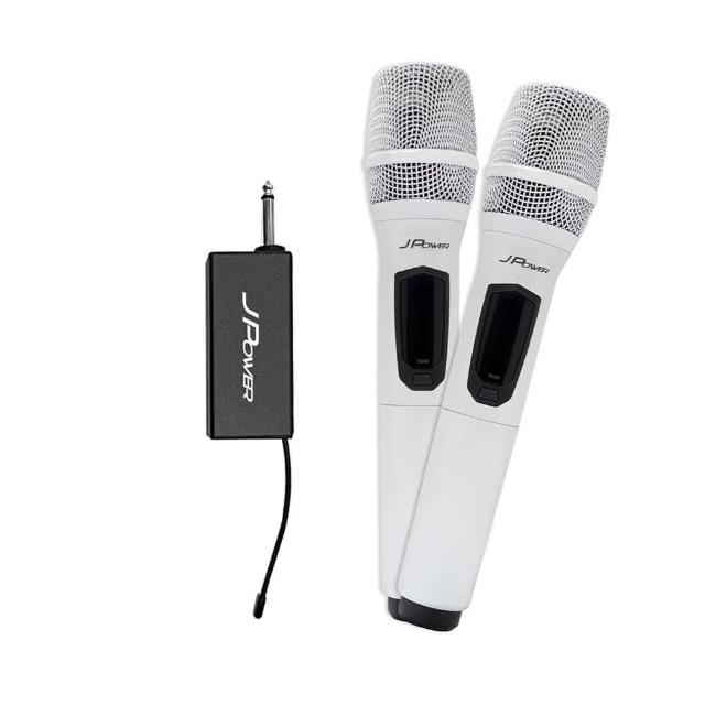 【J-POWER 杰強】新版震天雷UHF充電型無線麥克風(JP-UHF-888 雙機型 珍珠白)