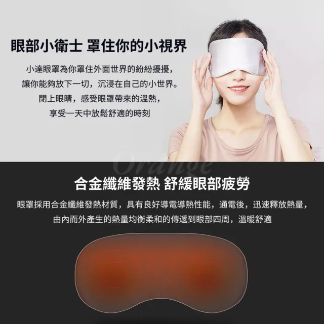 【小米有品】小達熱敷眼罩(3檔調溫 加熱眼罩 護理眼罩 發熱眼罩 眼部熱敷 遮光眼罩 睡眠眼罩)