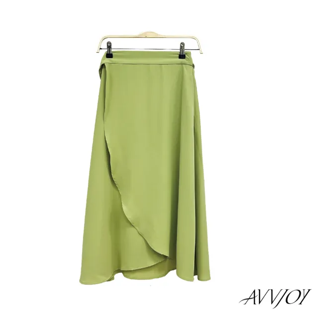 【AVVJOY 艾薇卓爾】不規則系帶長裙(裙 長裙 半身 下身 傘裙 半身裙 a字長 a字長裙 CLA0463BT)