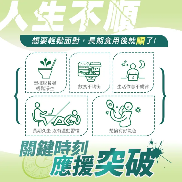 【日本味王】【6月限定】當天有感 暢快人生 益生菌順暢明星4件組(共102袋)