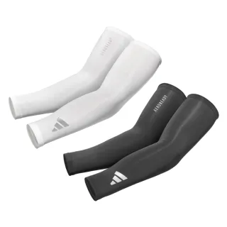 【adidas 愛迪達】吸濕排汗壓縮袖套(黑/白)