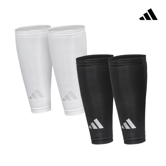 【adidas 愛迪達】吸濕排汗壓縮小腿套(黑/白)