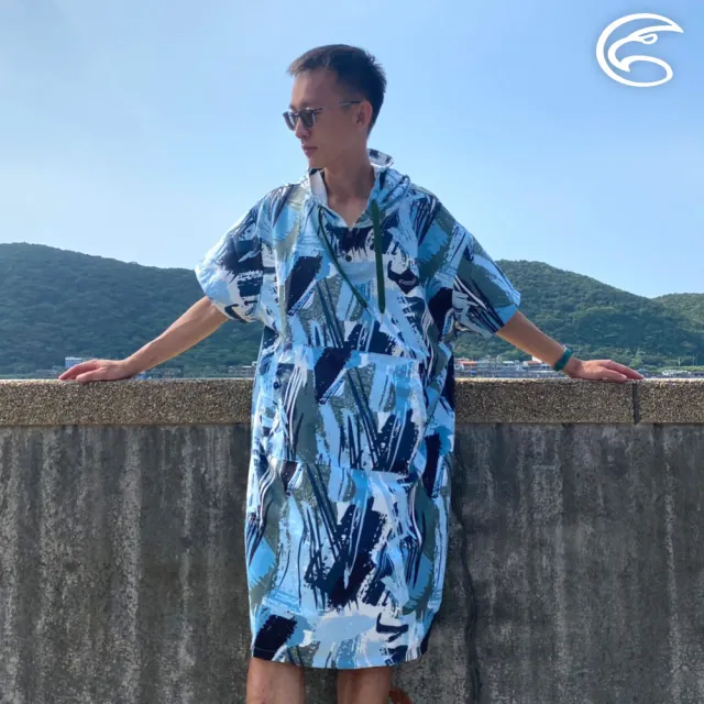【ADISI】成人輕量毛巾斗篷 AL2313127(浴巾 披巾 浴巾衣 吸水巾 毛巾衣)