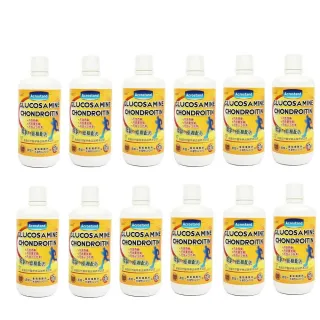 【草本之家】真固立葡萄糖胺液12入組1000ml/入(鈣.膠原蛋白.輔酵素Q10.MSM.鯊魚軟骨)