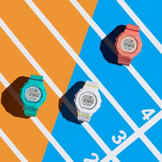 【CASIO 卡西歐】G-SHOCK 藍牙 跑步訓練 活力時尚 百搭白 纖薄舒適 運動系列 GMD-B300SC-7_43.8mm