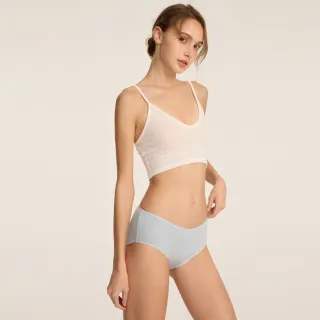 【Anden Hud】抗菌系列．細邊中腰三角內褲(穀雨藍)