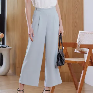 【IENA】腰間扣裝飾寬褲(#5278003 寬褲、西裝褲、修身褲 淺綠/卡其/黑色)