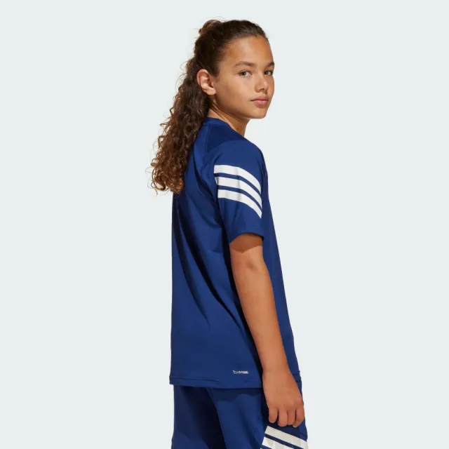 【adidas 愛迪達】短袖上衣 童裝 大童 男女童 訓練 吸濕排汗 J SPR TEE 藍 JD0120