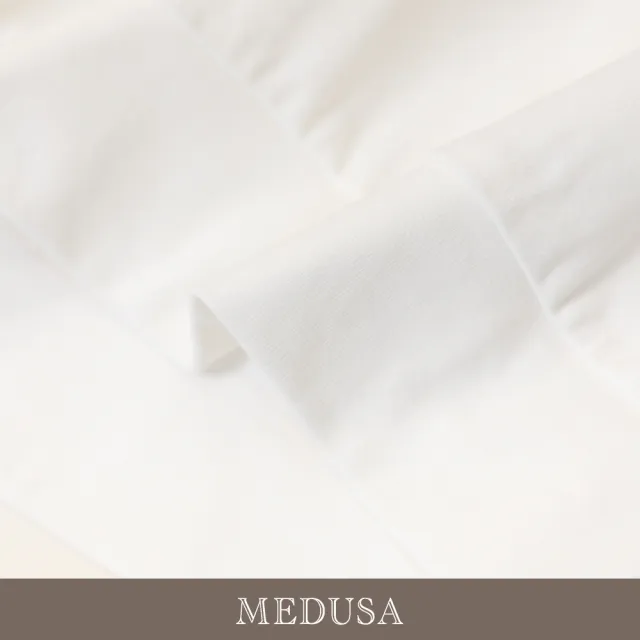 【MEDUSA 曼度莎】現貨-條紋蝴蝶結印花泡泡袖上衣（M-XL）｜女上衣 女休閒上衣(605-5010A)