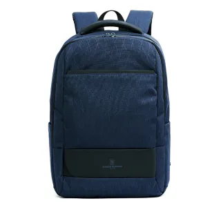 【金安德森】Ray菱格線多隔層後背包(深藍色)