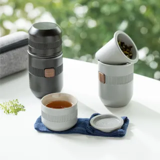 【LohasPottery 陸寶】合意樂享杯 禪風黑/都市灰(沖茶壺 茶器套裝 杯壺組)