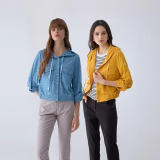 【ILEY 伊蕾】一臂之力連帽冰涼感外套(四色；M-2L；1241014015)