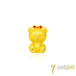 【Just Gold 鎮金店】小熊Hello Kitty純金串珠(好友小熊)
