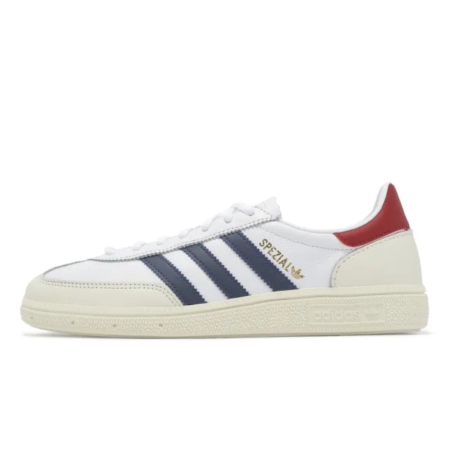 【adidas 愛迪達】休閒鞋 Handball Spezial 男鞋 女鞋 白 藍 紅 德訓鞋 復古 愛迪達(JH5450)