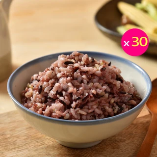 【卜蜂】無添加系列 御品黑米糙米熟飯 超值30包組(120g/包_覆熱即食.團購.居家料理)