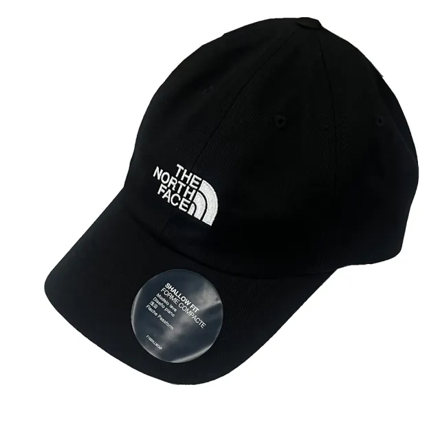 【The North Face】黑X白刺繡logo棉棒球帽(NF0A7WHOJK3)