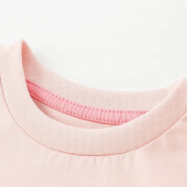 【橘魔法】三隻兔子蕾絲滾邊短袖上衣(T恤 棉T 女童 兒童 童裝)