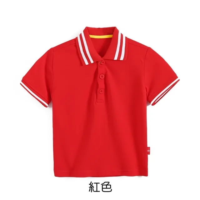 【橘魔法】高彩羅紋翻領透氣POLO衫(大童 短袖上衣 休閒衫 運動 足球 兒童 童裝 男童)