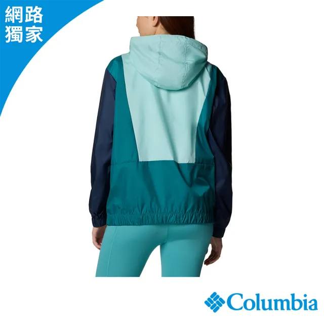 【Columbia 哥倫比亞】女款-防曬UPF40防潑水外套-冰川藍(UWR83850AU/JS)