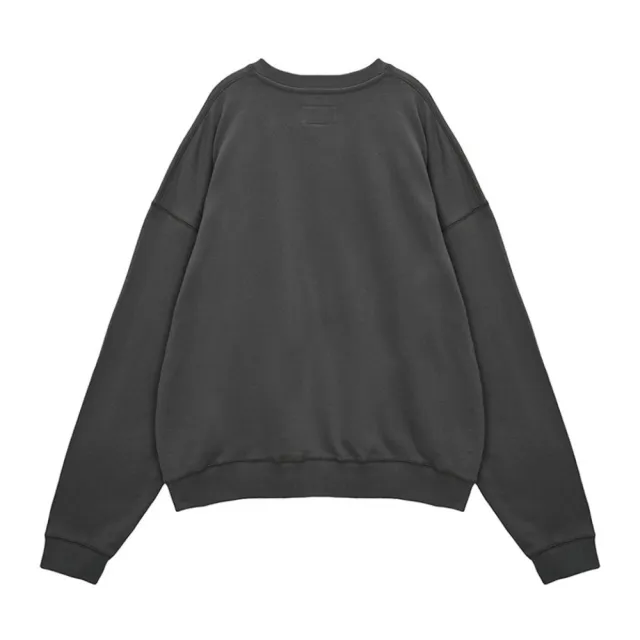 【MATIN KIM】官方旗艦 刺繡布標大學T(炭灰)