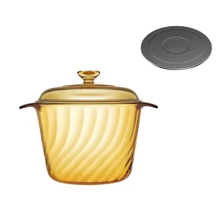 【CorelleBrands 康寧餐具】Trianon 3.5L晶炫透明鍋