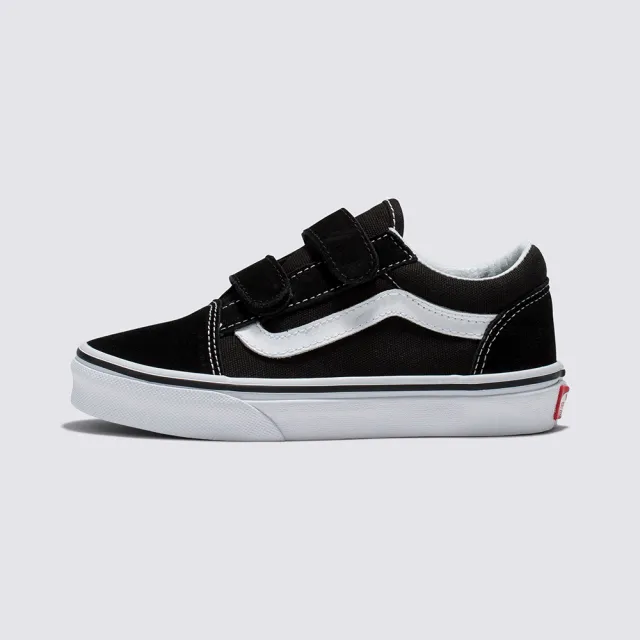 【VANS】官方旗艦 Old Skool V 中童款黑白色滑板鞋/休閒鞋(童鞋)