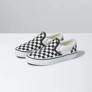 【VANS 官方旗艦】Classic Slip-On 小童款黑白棋盤格滑板鞋/休閒鞋(童鞋)