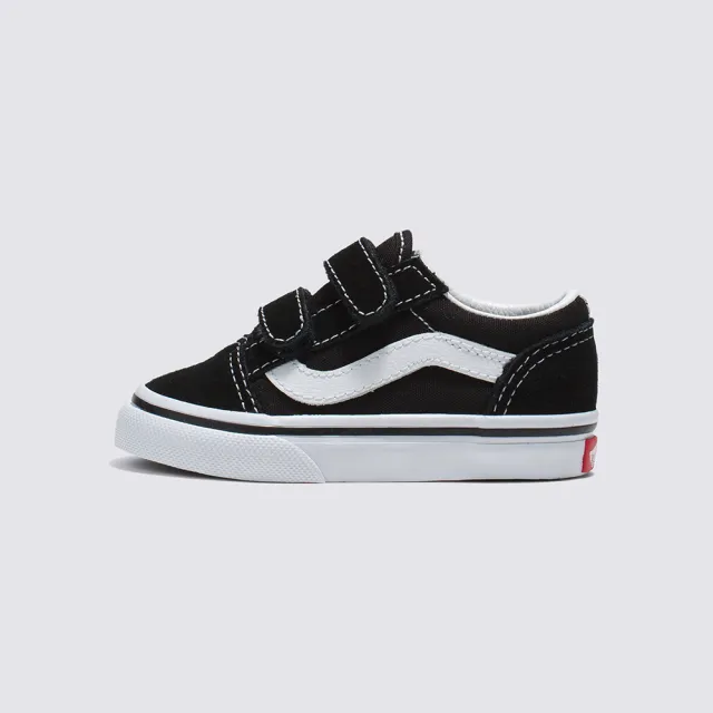 【VANS】官方旗艦 Old Skool V 小童款黑白色滑板鞋/休閒鞋(童鞋)